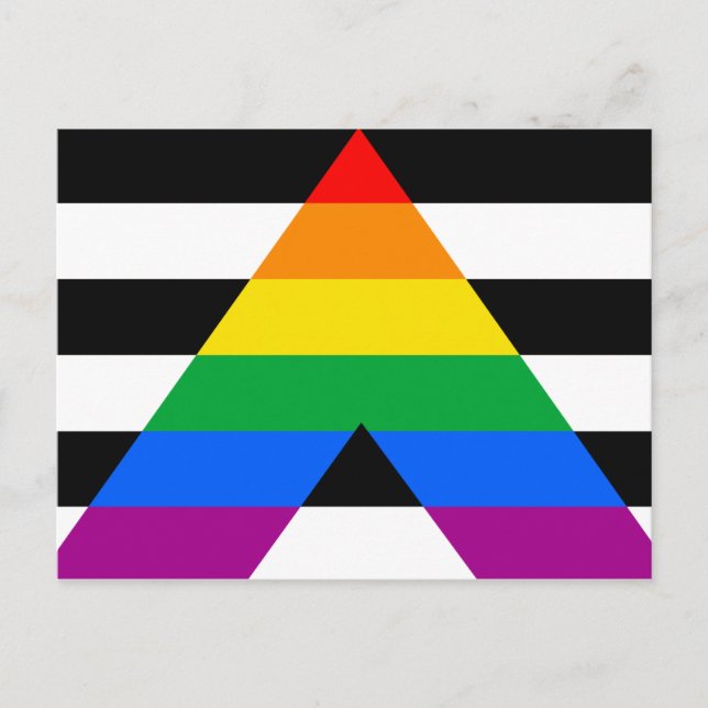 Postal Bandera de Orgullo Aliado (Anverso)