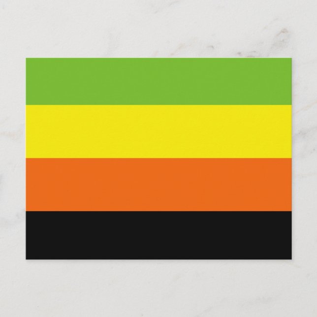 Postal Bandera de Orgullo Aromántico (Anverso)