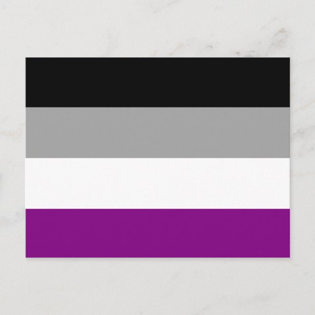 Postal Bandera de Orgullo Asexual (Anverso)