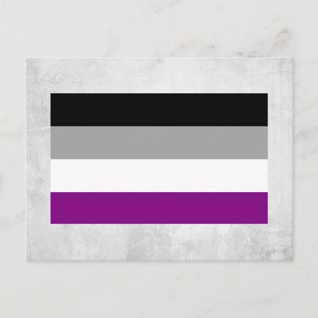 Postal Bandera de Orgullo Asexual (Anverso)