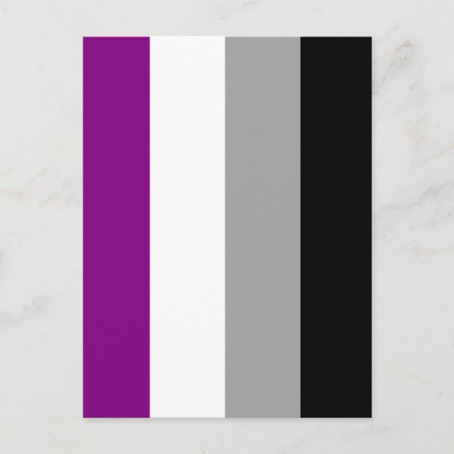 Postal Bandera de Orgullo Asexual (Anverso)