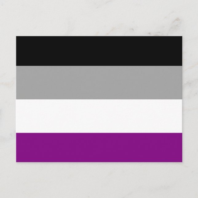 Postal Bandera de Orgullo Asexual (Anverso)