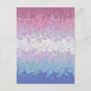Postal Bandera de orgullo Bigender Groovy Ripply Trippy E
