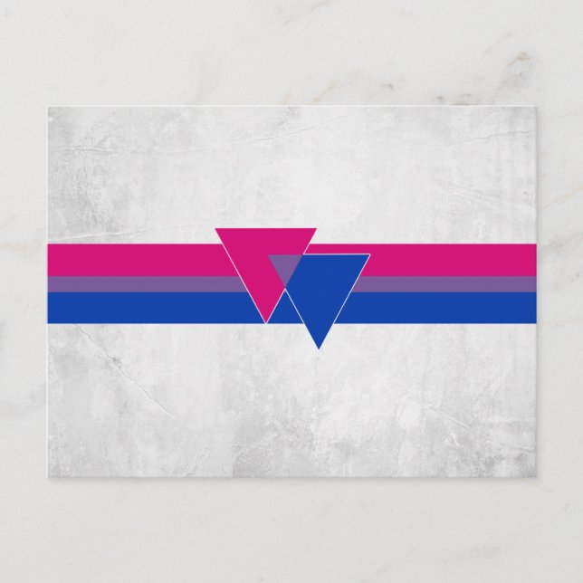 Postal Bandera de Orgullo Bisexual (Anverso)