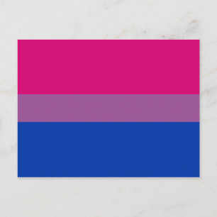 Postal Bandera de orgullo bisexual