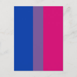 Postal Bandera de orgullo bisexual