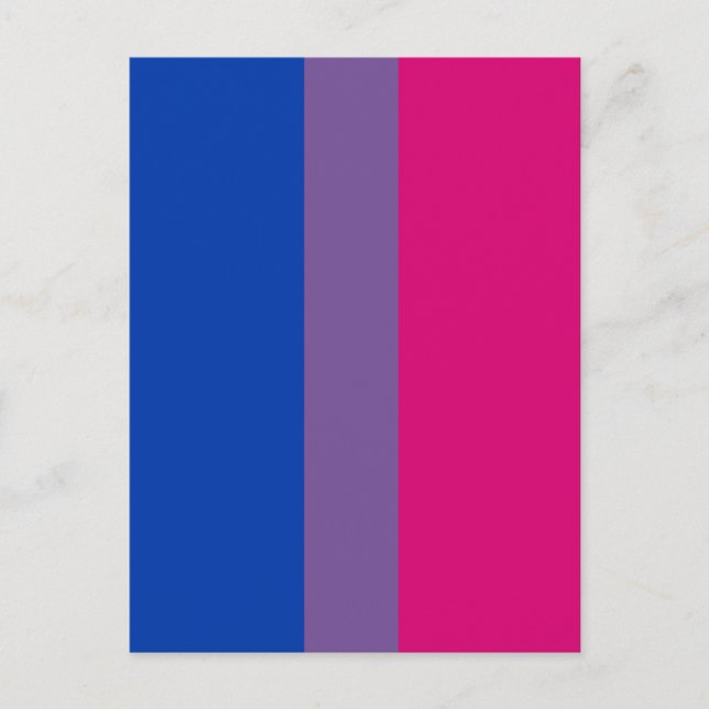 Postal Bandera de orgullo bisexual (Anverso)