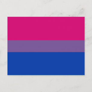 Postal Bandera de orgullo bisexual