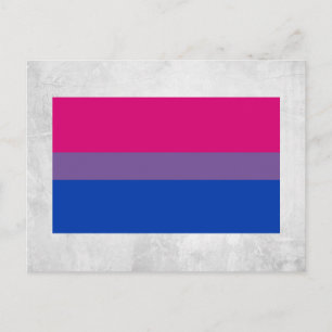 Postal Bandera de orgullo bisexual