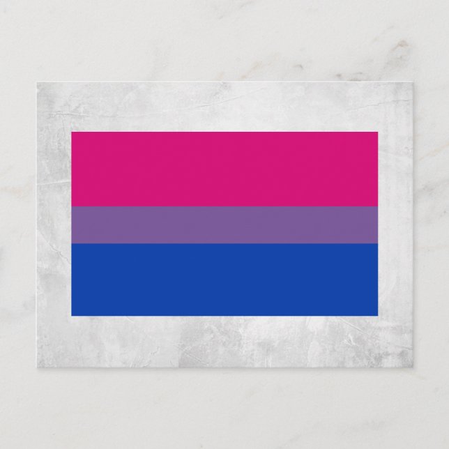 Postal Bandera de orgullo bisexual (Anverso)