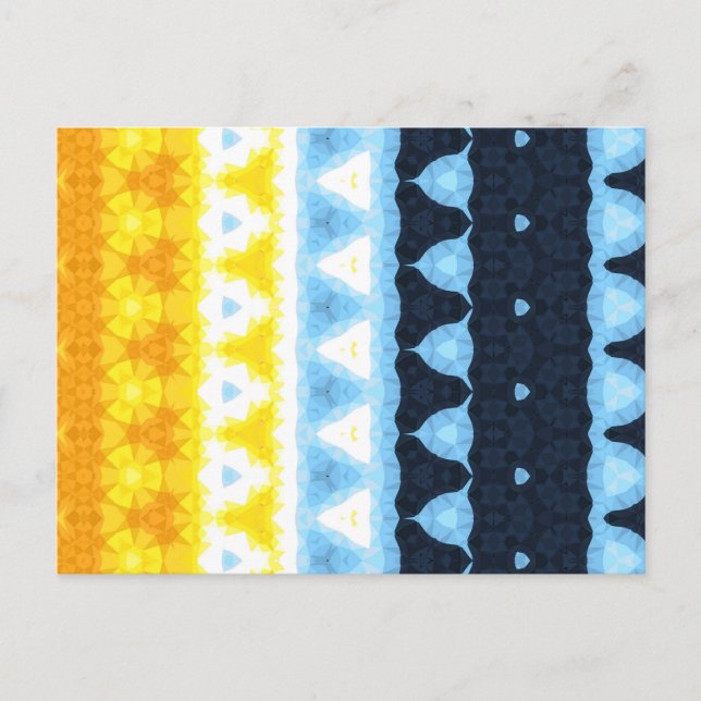 Postal Bandera de orgullo Boho Groovy Geométrico Abstract (Anverso)