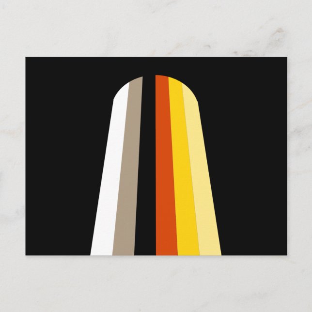 Postal Bandera de Orgullo de Cabello Largo (Anverso)