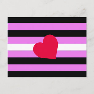 Postal Bandera de Orgullo de Chica de Cuero