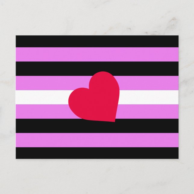 Postal Bandera de Orgullo de Chica de Cuero (Anverso)