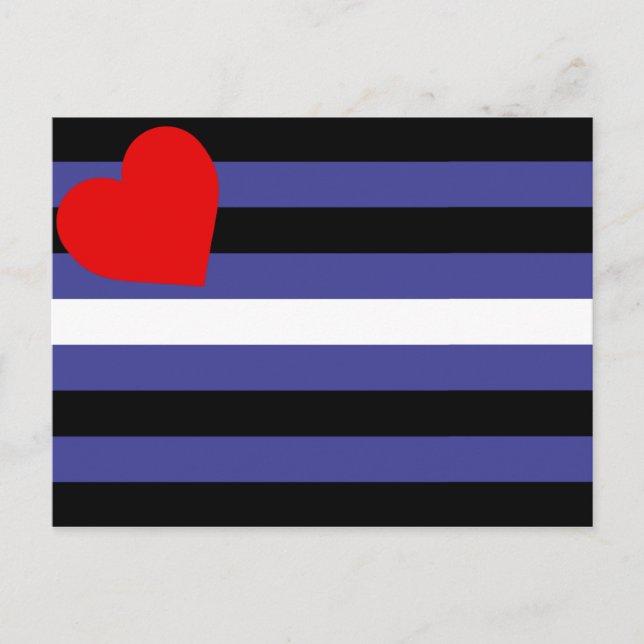 Postal Bandera de Orgullo de Cuero (Anverso)