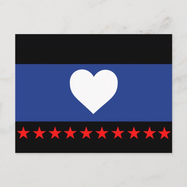 Postal Bandera de Orgullo de Pie (Anverso)