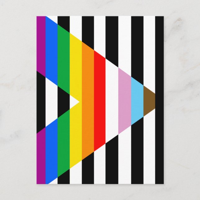 Postal Bandera de orgullo de progreso de aliado (Anverso)