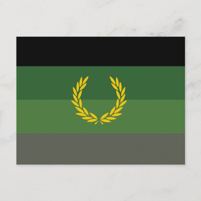 Postal Bandera de orgullo de uniforme militar (Anverso)