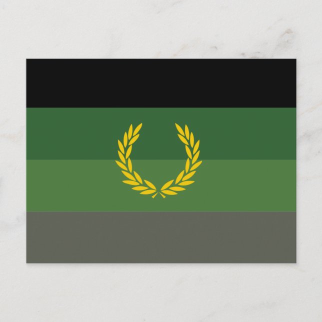 Postal Bandera de orgullo de uniforme militar (Anverso)