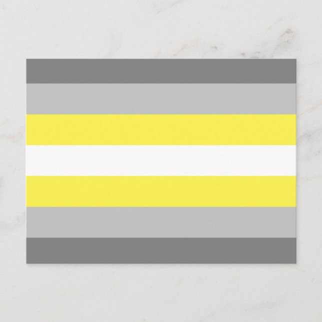 Postal Bandera de Orgullo Demigénero (Anverso)