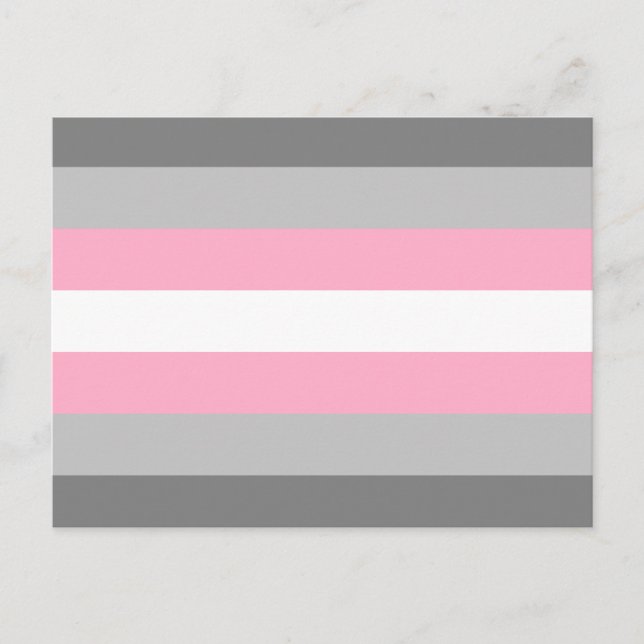 Postal Bandera de Orgullo Demigirl (Anverso)