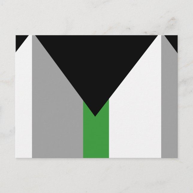 Postal Bandera de Orgullo Demiromántico (Anverso)