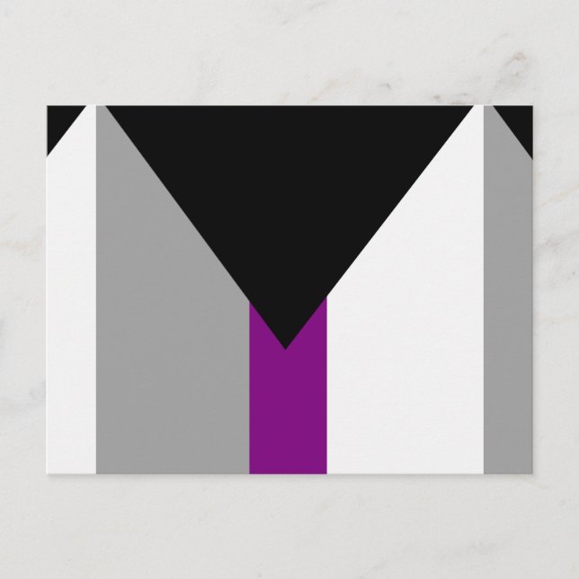 Postal Bandera de Orgullo Demisexual (Anverso)