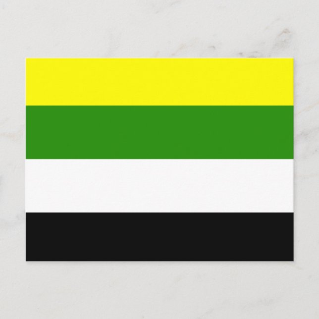 Postal Bandera de Orgullo Eskoliosexual (Anverso)