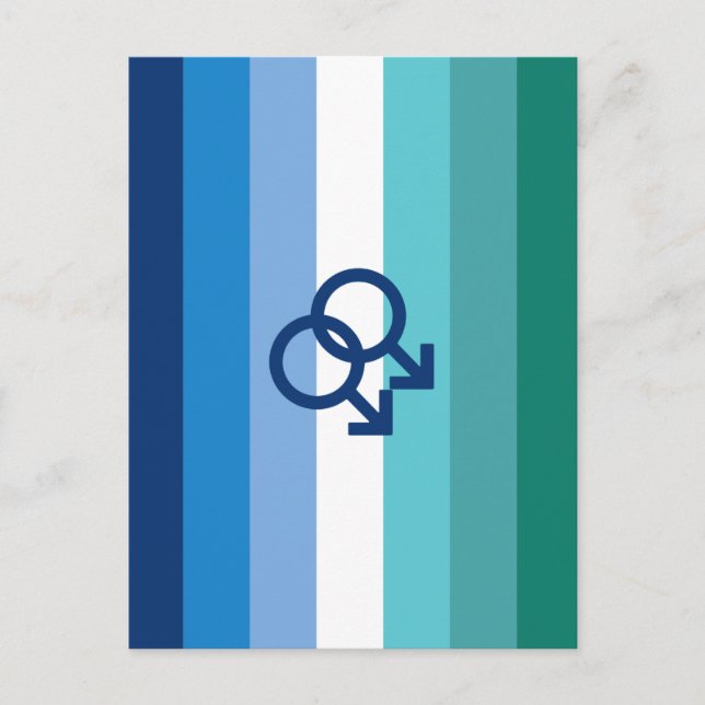 Postal Bandera de orgullo gay MLM (Anverso)