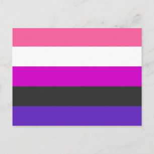 Postal Bandera de orgullo genderfluid