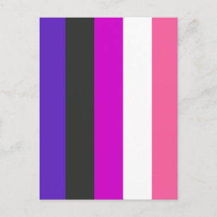 Postal Bandera de orgullo genderfluid