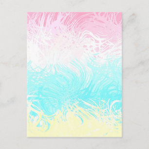 Postal Bandera de orgullo Genderflux abstracta boho swirl