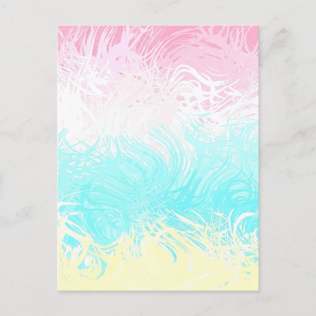 Postal Bandera de orgullo Genderflux abstracta boho swirl (Anverso)