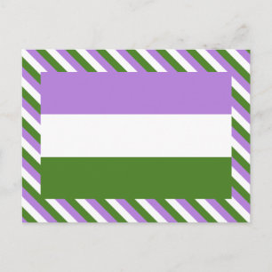Postal Bandera de orgullo Genderqueer