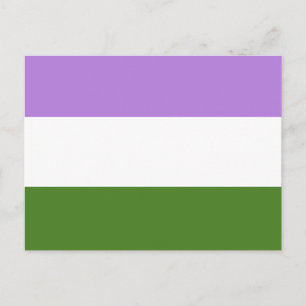 Postal Bandera de orgullo Genderqueer
