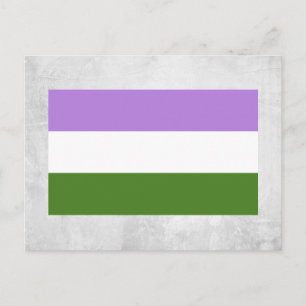 Postal Bandera de orgullo genderqueer