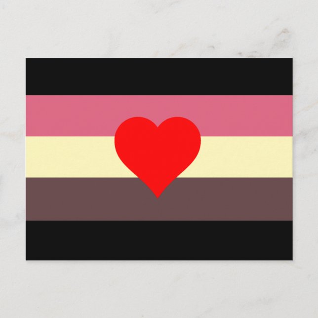 Postal Bandera de Orgullo Gordo (Anverso)