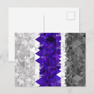 Postal Bandera de orgullo Greygender geométrico boho retr