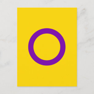 Postal Bandera de orgullo intersexual