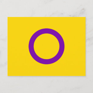 Postal Bandera de orgullo intersexual