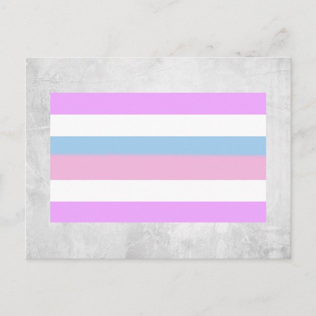 Postal Bandera de orgullo intersexual (Anverso)