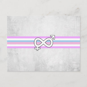 Postal Bandera de orgullo intersexual