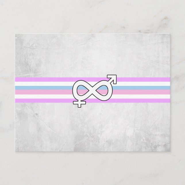 Postal Bandera de orgullo intersexual (Anverso)