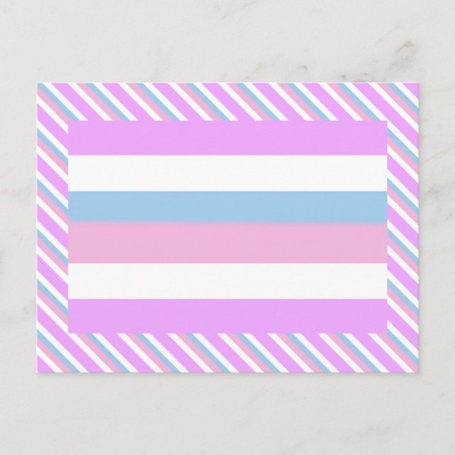 Postal Bandera de orgullo intersexual (Anverso)