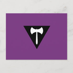 Postal Bandera de orgullo Lesbiana Labrys