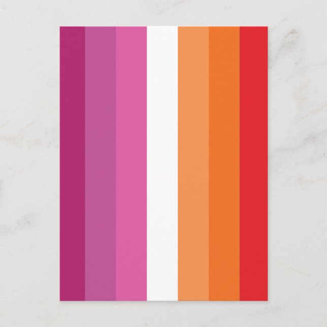 Postal Bandera de Orgullo Lesbiano (Anverso)