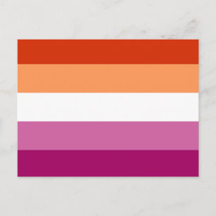 Postal Bandera de Orgullo Lesbiano (5 Franjas)