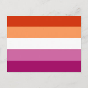 Postal Bandera de Orgullo Lesbiano (5 Franjas)