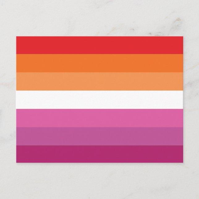 Postal Bandera de orgullo lésbico (Anverso)