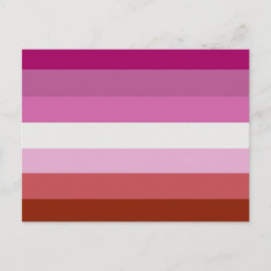 Postal Bandera de orgullo lésbico